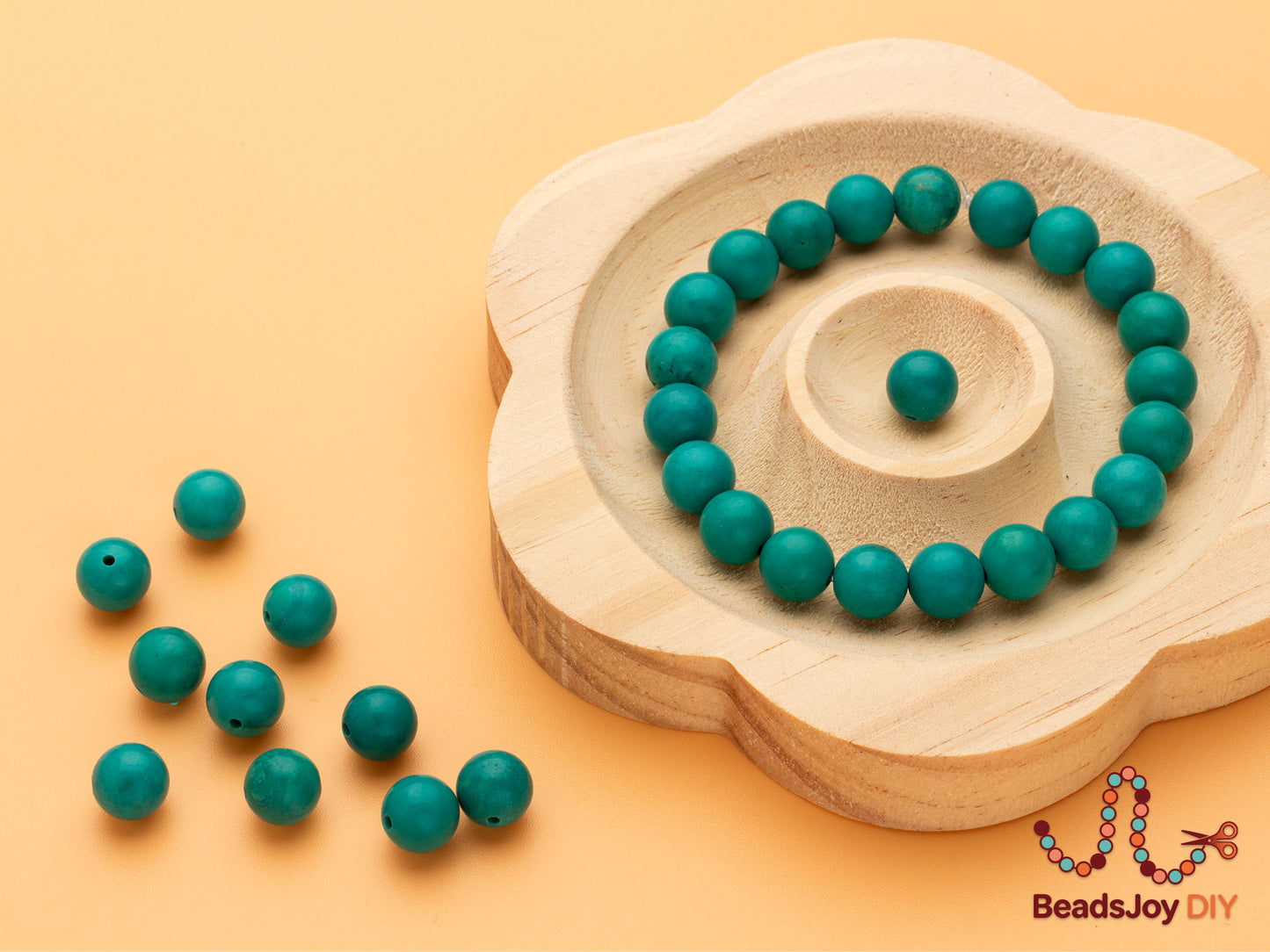 Stabilized Turquoise Beads for Jewelry Making — 8mm Round Beads (approx. 47 pcs)