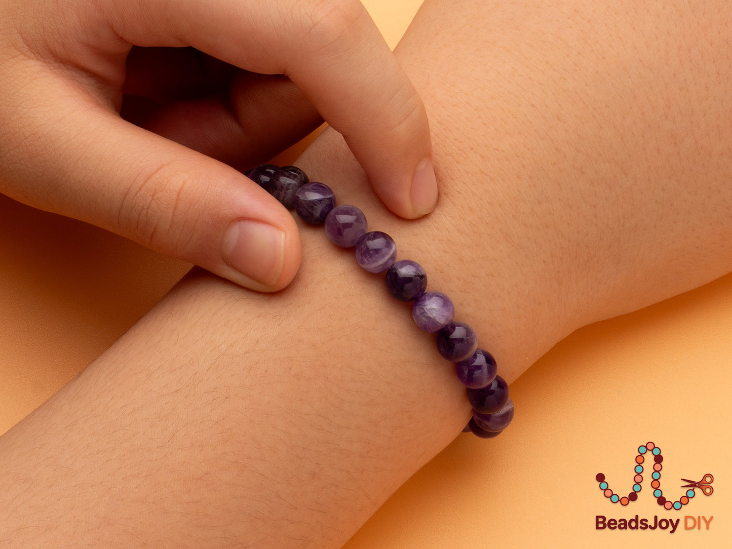 Natural Amethyst Beads for Jewelry Making — 8mm Round Beads (approx. 47 pcs)