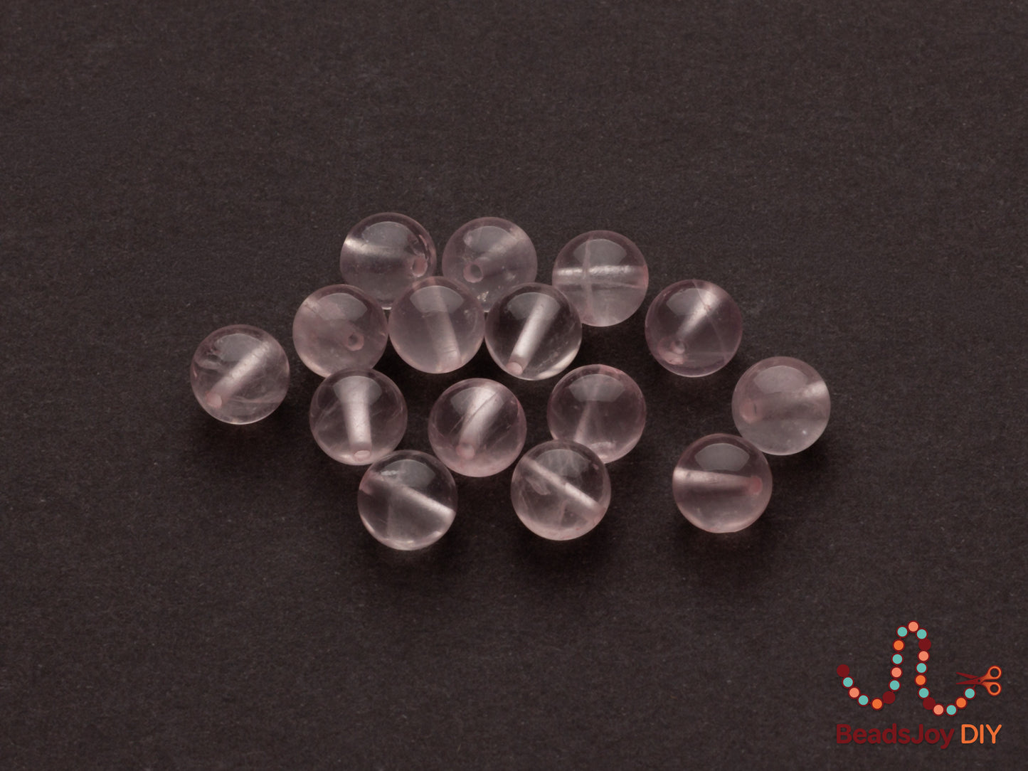 Natural Rose Quartz Beads for Jewelry Making — 8mm Round Beads (approx. 47 pcs)