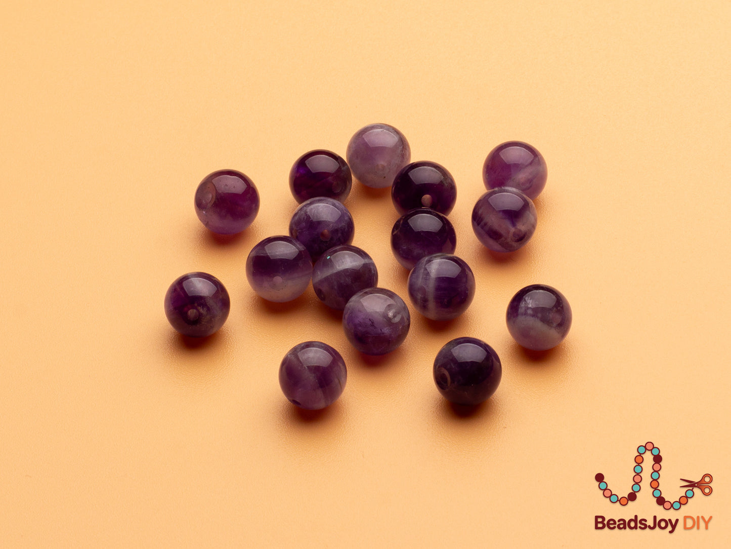 Natural Amethyst Beads for Jewelry Making — 8mm Round Beads (approx. 47 pcs)