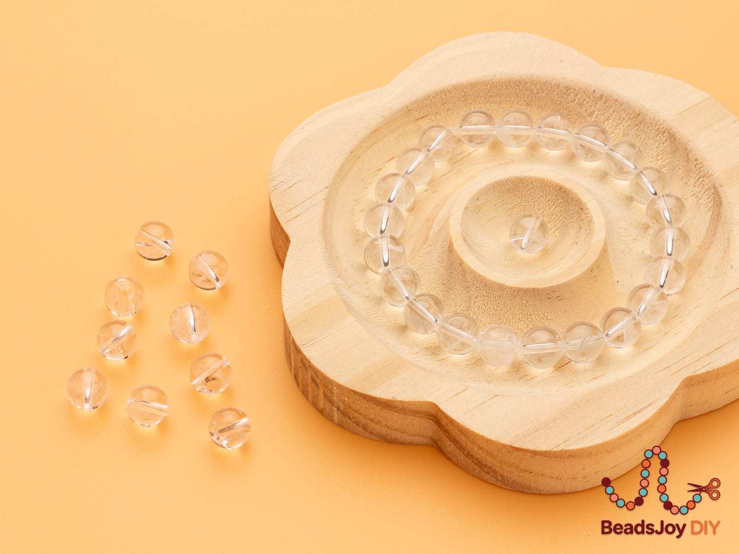 Natural Clear Quartz Beads for Jewelry Making — 8mm Round Beads (approx. 47 pcs)