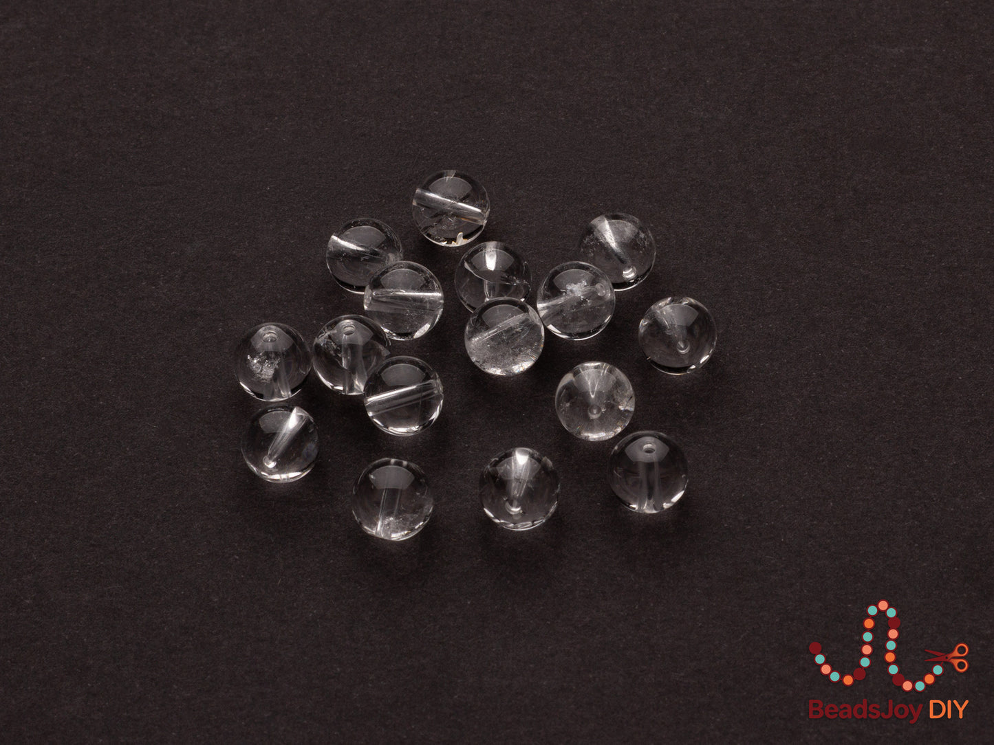 Natural Clear Quartz Beads for Jewelry Making — 8mm Round Beads (approx. 47 pcs)
