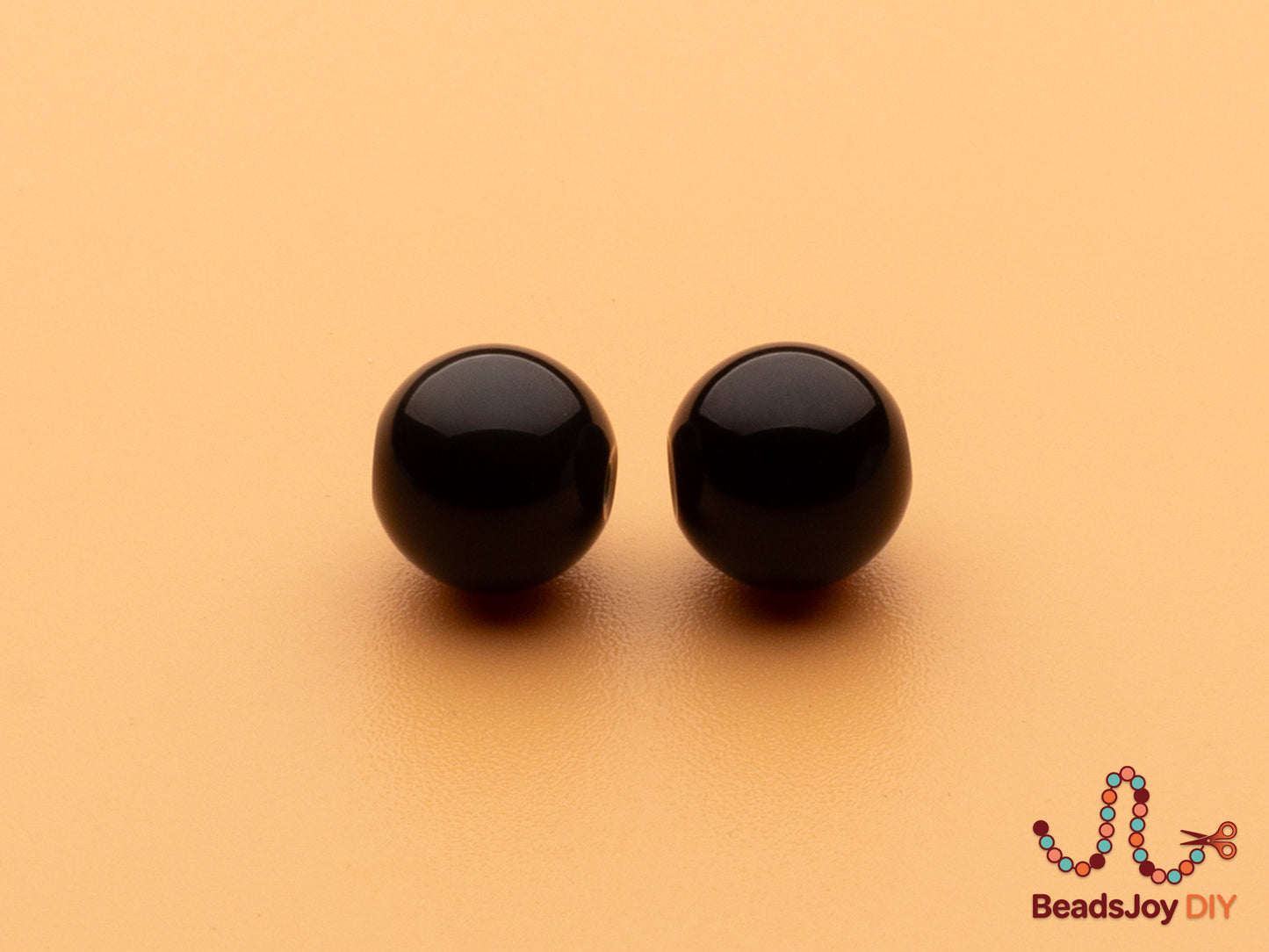 Natural Black Obsidian Beads for Jewelry Making — 8mm Round Beads (approx. 47 pcs)