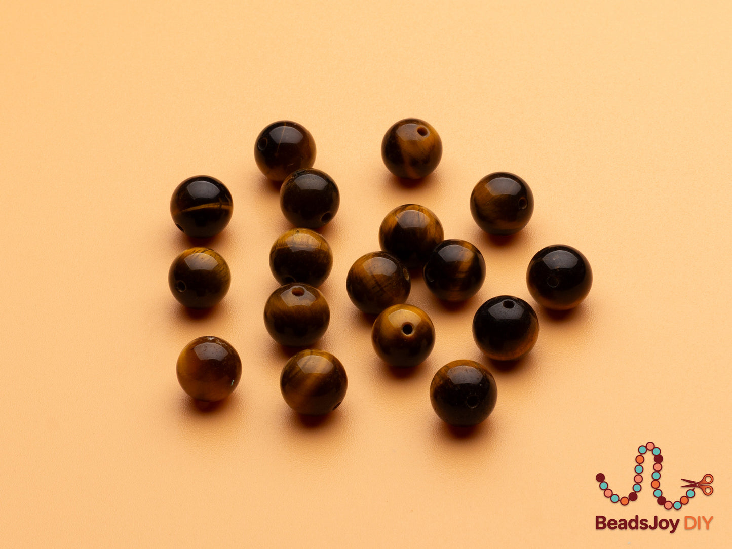 Natural Tiger Eye Beads for Jewelry Making — 8mm Round Beads (approx. 47 pcs)
